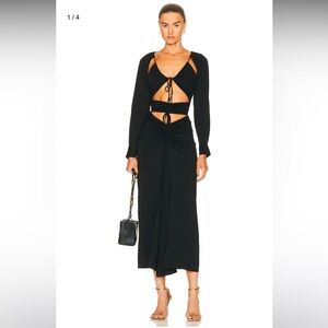 Christopher Esber Ruched Floating Sleeve Dress AUS 4/US 0